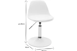 Miliboo Kinder-Design-Schreibtischstuhl Weiß STEEVY*Kinder Kindersessel