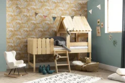Miliboo Kinder-Schaukelstuhl Lammfell-Optik SHAUN*Kinder Kindersessel