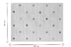 Miliboo Kinderteppich aus beigefarbener Baumwolle mit bunten Punkten 100 x 150 cm DADA*Kinder Accessoires & Dekoration Kinder|Teppiche