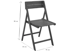 Miliboo Klappbare Gartenstühle aus Massivholz (2er-Set) DIEGO* Gartenstühle