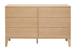 Miliboo Kommode mit 6 Schubladen aus hellem Holz B120 cm FREDDY* Kommoden|Kommoden