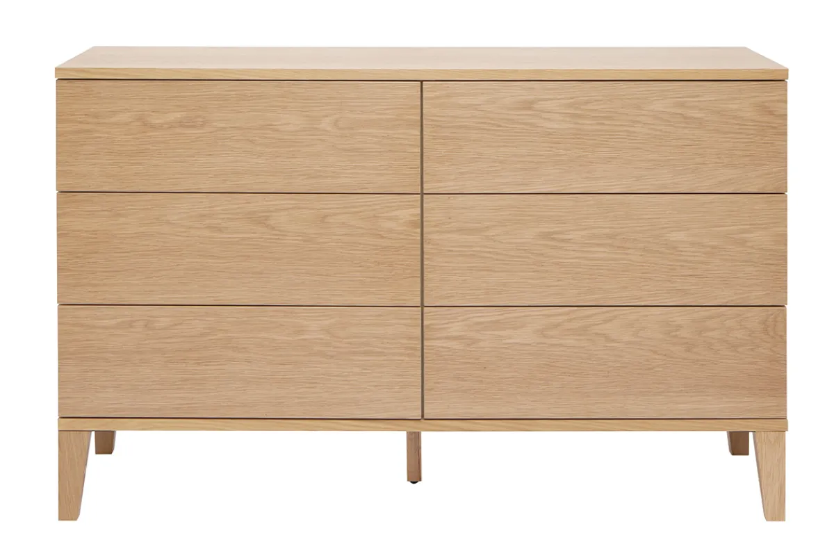 Miliboo Kommode mit 6 Schubladen aus hellem Holz B120 cm FREDDY* Kommoden|Kommoden