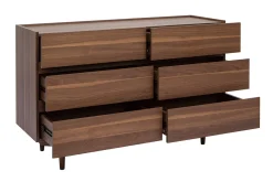 Miliboo Kommode mit 6 Schubladen aus dunklem Holz B120 cm SANAA* Kommoden|Kommoden