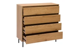 Miliboo Kommode mit hellem Holzfurnier in Eiche 4 Schubladen L100 cm ARAGON* Kommoden|Kommoden