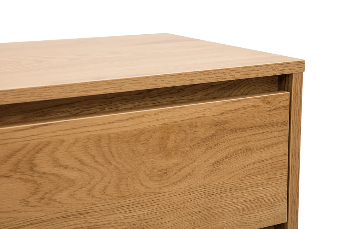 Miliboo Kommode mit hellem Holzfurnier in Eiche 4 Schubladen L100 cm ARAGON* Kommoden|Kommoden