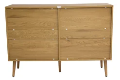 Miliboo Kommode mit heller Holzoberfläche, Rattan und schwarzem Metall, 3 Schubladen L120 cm MANILLE* Kommoden|Kommoden