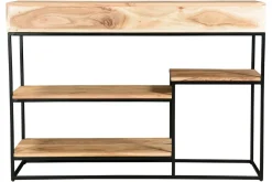 Miliboo Konsole 4 Schubladen aus Akazienholz und Metall schwarz L115 cm GRENELLE* Bücherregale|Bücherregale