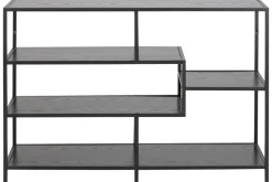 Miliboo Konsole im Industrial Style aus schwarzem Metall und Holz L114 cm TRESCA* Bücherregale|Bücherregale