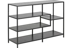 Miliboo Konsole im Industrial Style aus schwarzem Metall und Holz L114 cm TRESCA* Bücherregale|Bücherregale