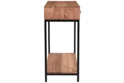 Miliboo Konsole mit 2 Schubladen aus Akazienholz und Metall B 80 cm AXELLE* Konsolentische