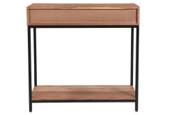 Miliboo Konsole mit 2 Schubladen aus Akazienholz und Metall B 80 cm AXELLE* Konsolentische