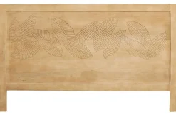 Miliboo Kopfbrett mit eingravierten Mangoholz-Motiven B165 cm VIBES* Bett-kopfteile