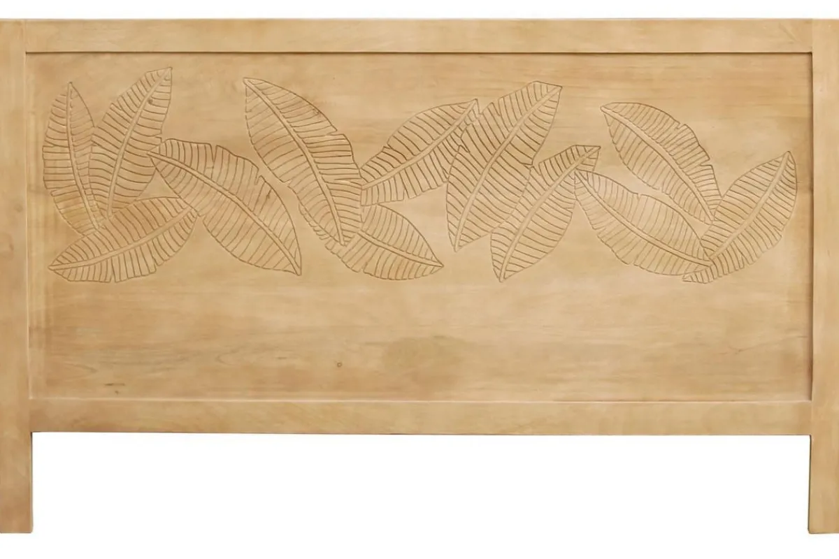 Miliboo Kopfbrett mit eingravierten Mangoholz-Motiven B165 cm VIBES* Bett-kopfteile