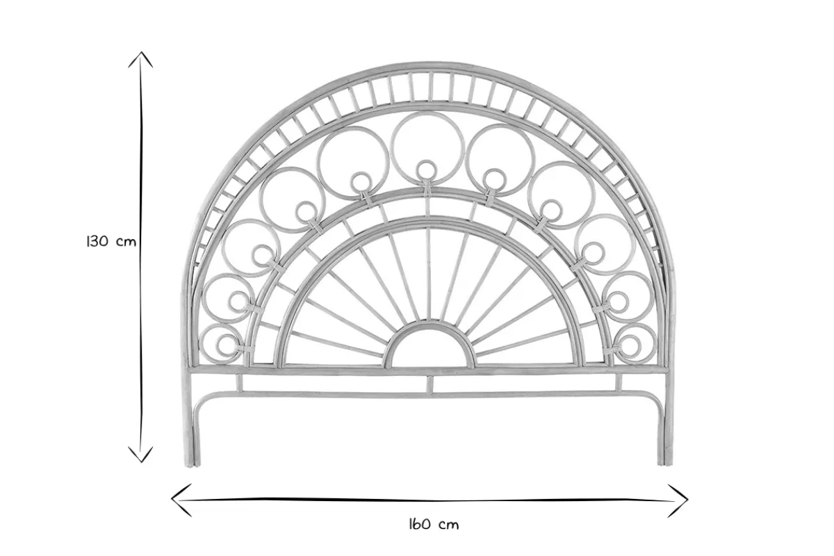 Miliboo Kopfteil aus Rattan mit Muster B 160 cm SORAYA* Bett-kopfteile