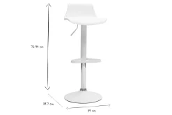 Miliboo Moderne weiße Barhocker 360° drehbar und höhenverstellbar (2er-Set) KRONOS* Barhocker