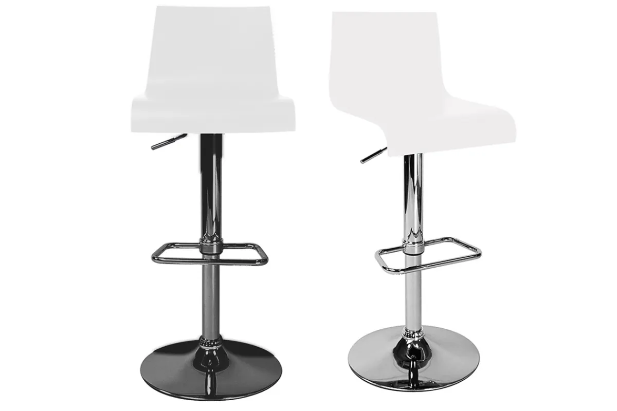 Miliboo Moderner Barhocker / Küchenhocker Weiß NEWSURF (2 Stck.)* Barhocker