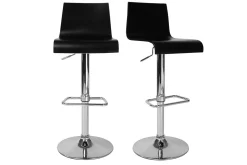 Miliboo Moderner Barhocker / Küchenhocker Schwarz NEWSURF (2 Stck.)* Barhocker