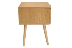 Miliboo Nachttisch aus hellem Holz, Rattangeflecht und schwarzem Metall L50cm MANILLE* Nachttische