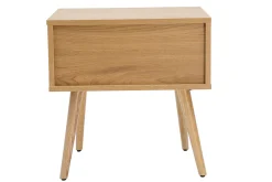 Miliboo Nachttisch aus hellem Holz, Rattangeflecht und schwarzem Metall L50cm MANILLE* Nachttische