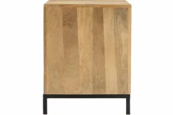 Miliboo Nachttisch aus Mangoholz und Metall perforiert RACK* Nachttische