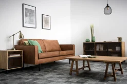 Miliboo Nachttisch aus Mangoholz und Metall perforiert RACK* Nachttische