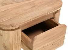 Miliboo Nachttisch aus Massivholz und schwarzem Metall mit Schublade B45 cm NAPOLI* Nachttische