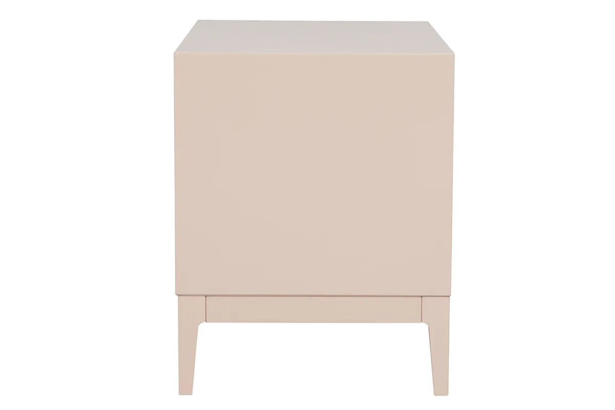 Miliboo Nachttisch in Puderrosa und goldfarbenem Metall mit Ablagen B60 cm GIANA* Nachttische