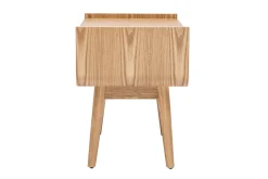 Miliboo Nachttisch mit Schublade aus hellem Massivholz und Rattangeflecht B50 cm ATHÈNE* Nachttische