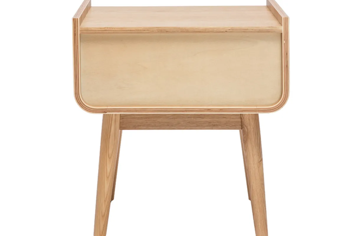 Miliboo Nachttische mit Schublade aus hellem Massivholz und Rattangeflecht B50 cm (2er-Set) ATHÈNE* Nachttische