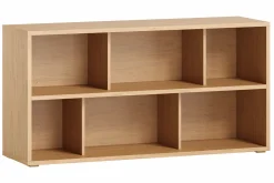 Miliboo Niedriger Bücherschrank mit hellem Eichenholzfinish B140 cm EPURE* Bücherregale|Bücherregale