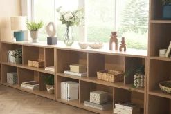 Miliboo Niedriger Bücherschrank mit schwarzem Holzfinish B140 cm EPURE* Bücherregale|Bücherregale