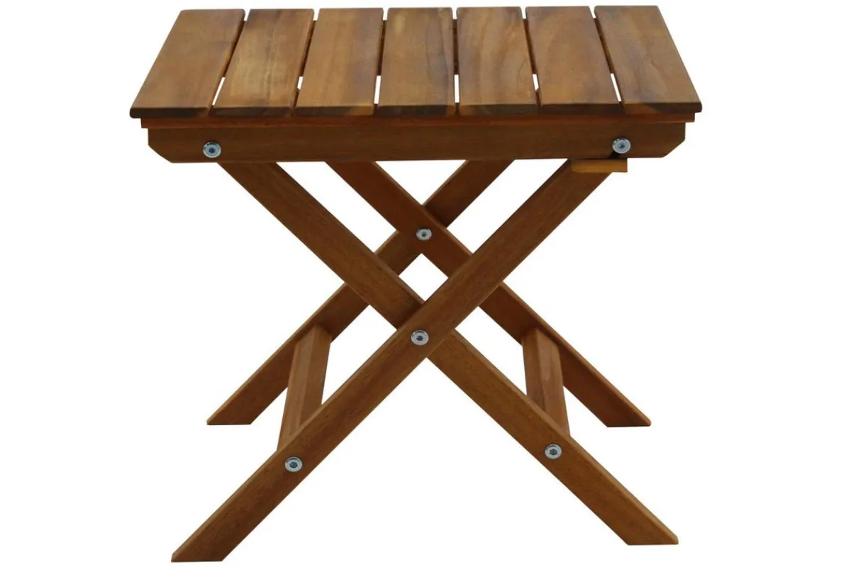 Miliboo Niedriger Gartentisch aus Massivholz zusammenklappbar B40 x T40 cm ITZA* Gartentische