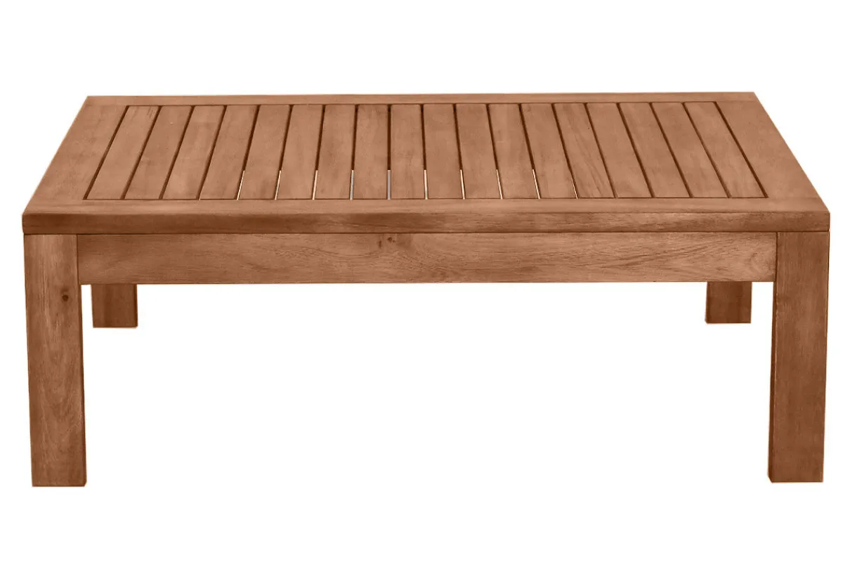 Miliboo Niedriger Gartentisch aus Massivholz B90 cm SALVADOR* Gartentische