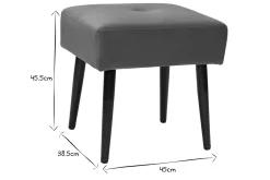 Miliboo Niedriger Hocker aus Stoff mit Samteffekt in Bronze und schwarzes Metall H46 cm GUESTA* Design-stühle
