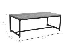 Miliboo Niedriger Tisch modern aus Akazienholz und schwarzem Metall STICK* Couchtische
