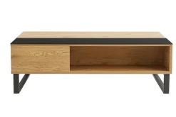 Miliboo Niedriger Tisch verstellbar aus Holz und Metall WYNN* Couchtische