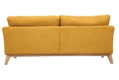 Miliboo OSLO Skandinavisches 3-Sitzer-Sofa mit abnehmbarem Bezug in Senfsamteffekt OSLO* Design-sofas