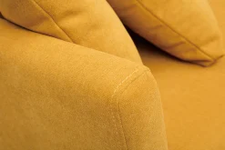 Miliboo OSLO Skandinavisches 3-Sitzer-Sofa mit abnehmbarem Bezug in Senfsamteffekt OSLO* Design-sofas