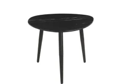 Miliboo Ovale ausziehbare Couchtische aus schwarzem Marmor und Metall (2er-Set) PLATZ* Couchtische