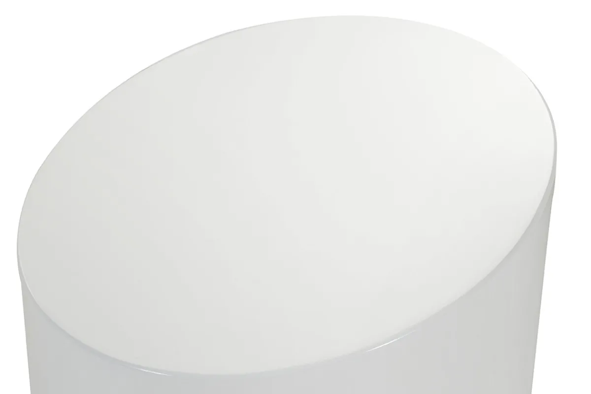 Miliboo Ovale Design-Beistelltische mit weißem Glanzeffekt (2er-Set) FAMOSA* Couchtische