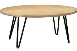 Miliboo Ovaler Couchtisch aus massivem Mangobaum L100 cm VIBES* Couchtische