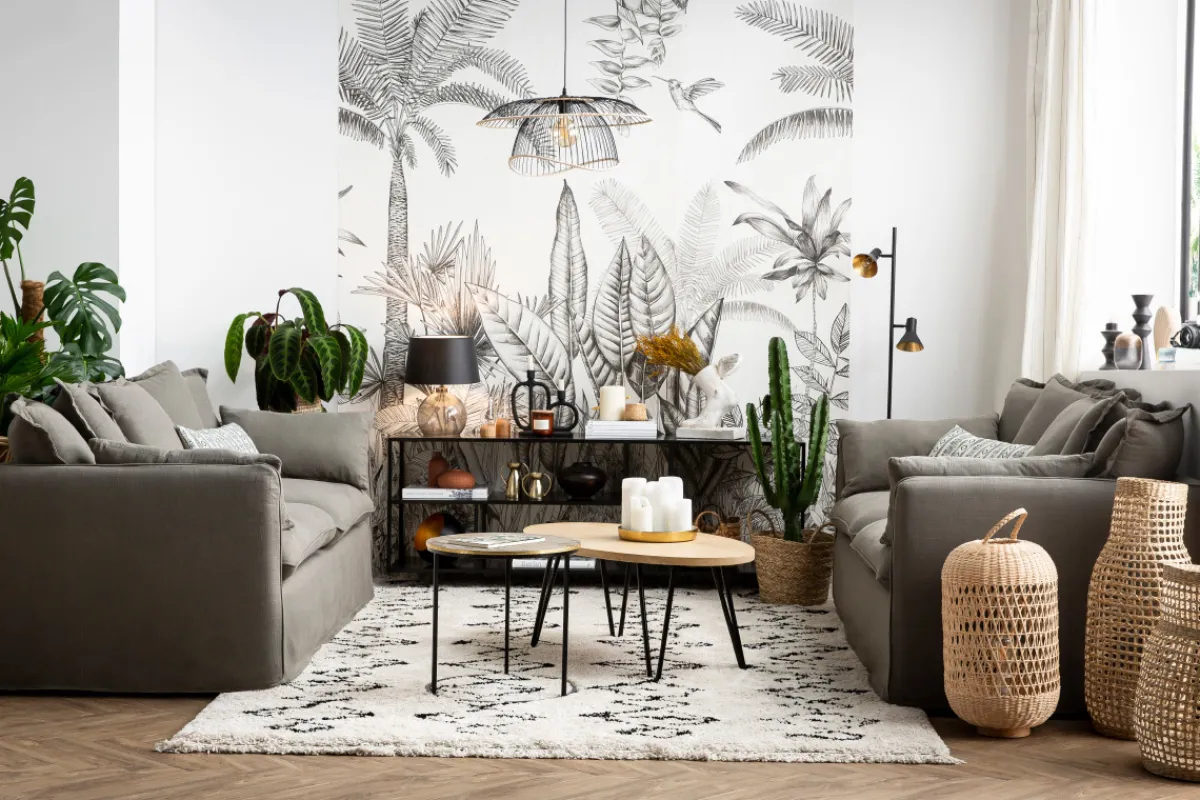 Miliboo Ovaler Couchtisch aus massivem Mangobaum L100 cm VIBES* Couchtische