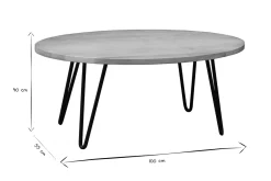 Miliboo Ovaler Couchtisch aus massivem Mangobaum L100 cm VIBES* Couchtische