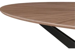 Miliboo Ovaler Design-Esstisch mit Walnussfurnier L160 cm DIELLI* Esstische