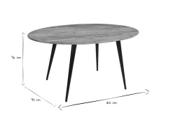 Miliboo Ovaler Esstisch aus massivem Akazienholz und Metall B160 cm OBALI* Esstische