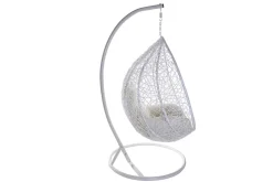 Miliboo Ovaler Hängesessel, weißer Kunststoff MOJO* Design-sessel|Sessel