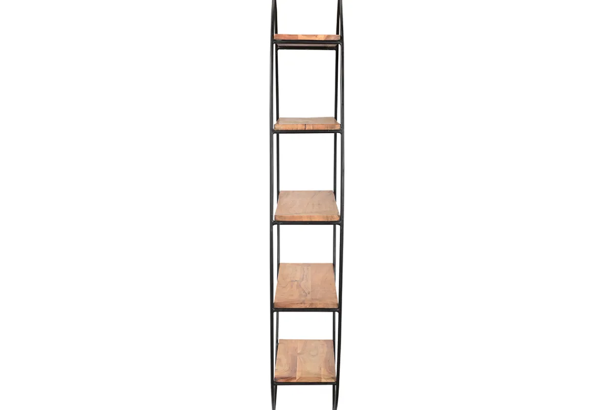 Miliboo Ovales Wandregal aus massivem Akazienholz und Metall H130 cm HANG* Bücherregale|Bücherregale