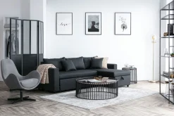 Miliboo Paravent aus Metall Schwarz und Glas 3 Flügel RACK* Paravent|Alle Dekoration