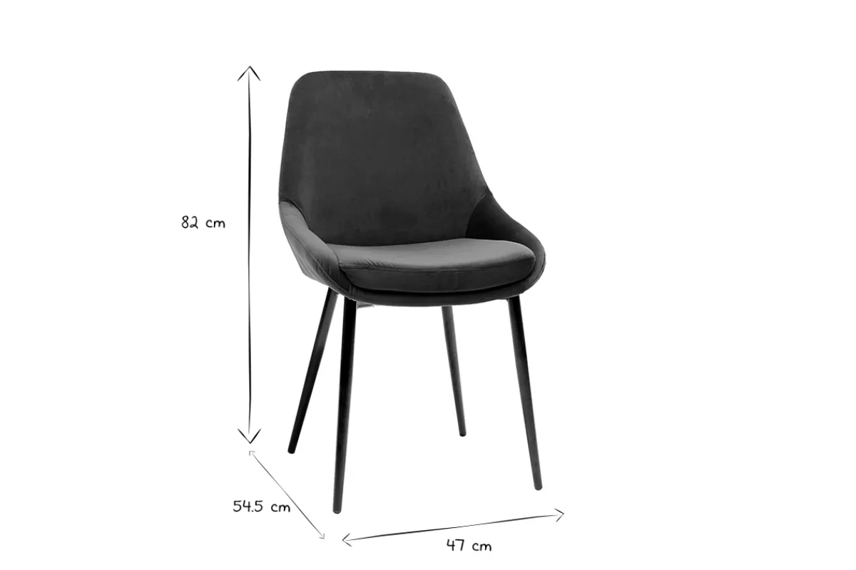Miliboo Petroleumblaue Samtstühle (2er-Set) HOLO* Design-stühle