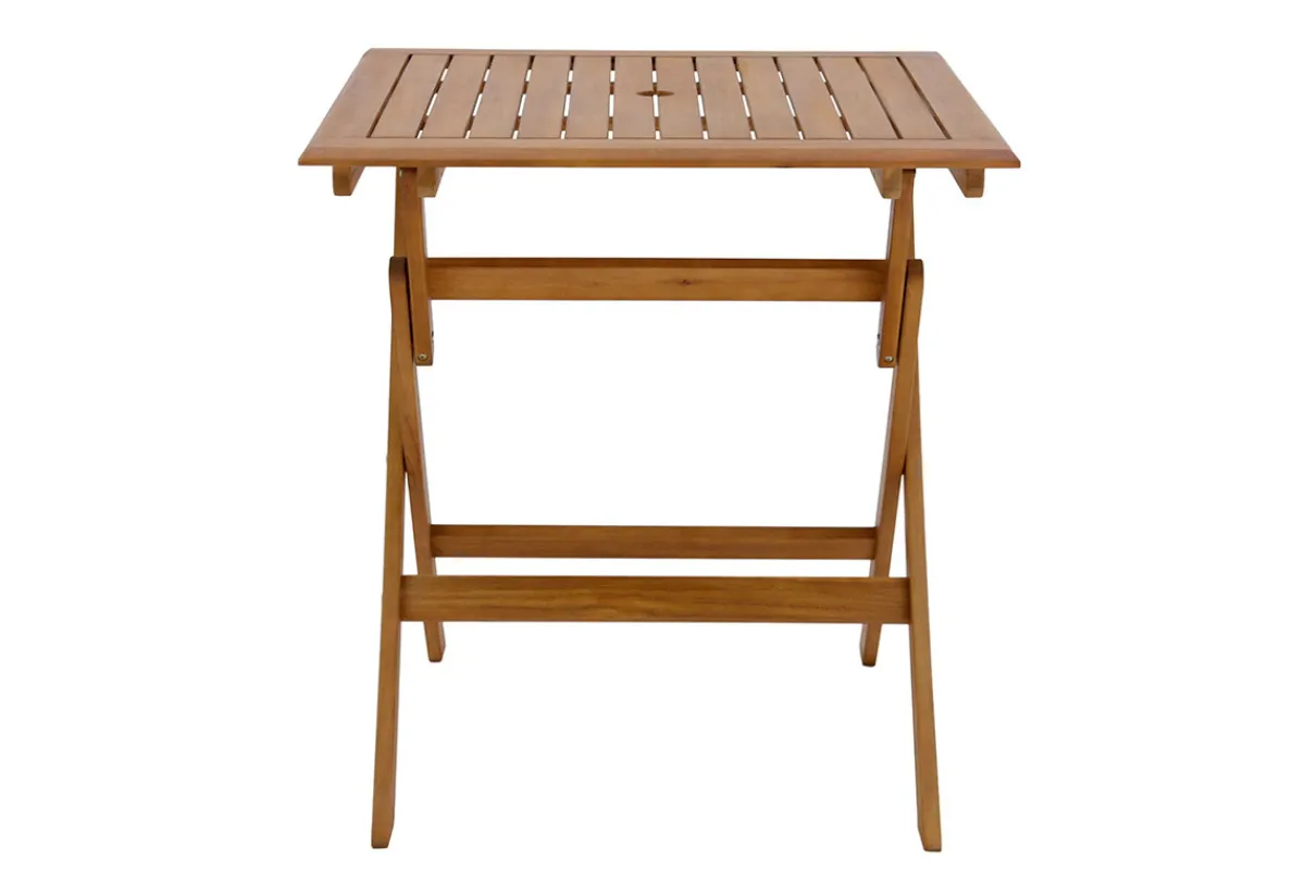 Miliboo Quadratischer Gartenklapptisch aus Massivholz B70 cm FUEGO* Gartentische